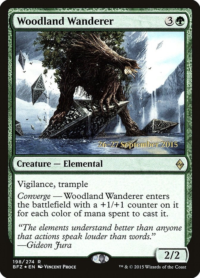 Image for Woodland Wanderer (198) [Prerelease Cards] - Magic: The Gathering