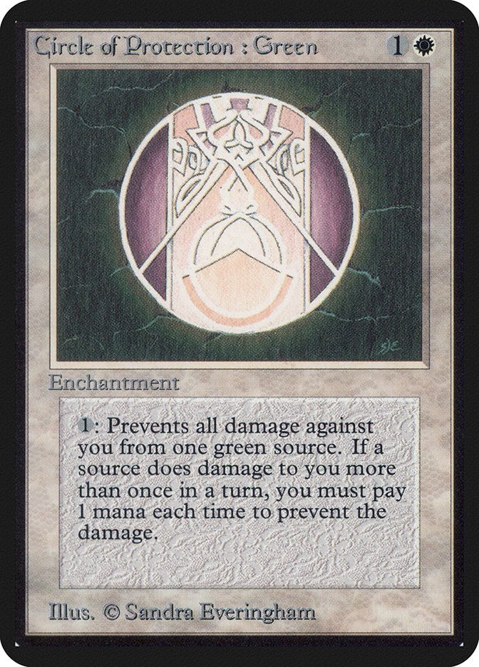 Image for Circle of Protection: Green [Alpha Edition] - Magic: The Gathering