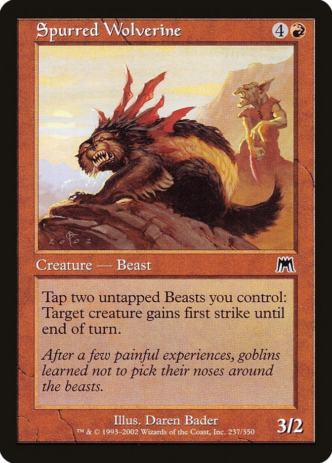 Image for Spurred Wolverine (237) [Onslaught] - Magic: The Gathering