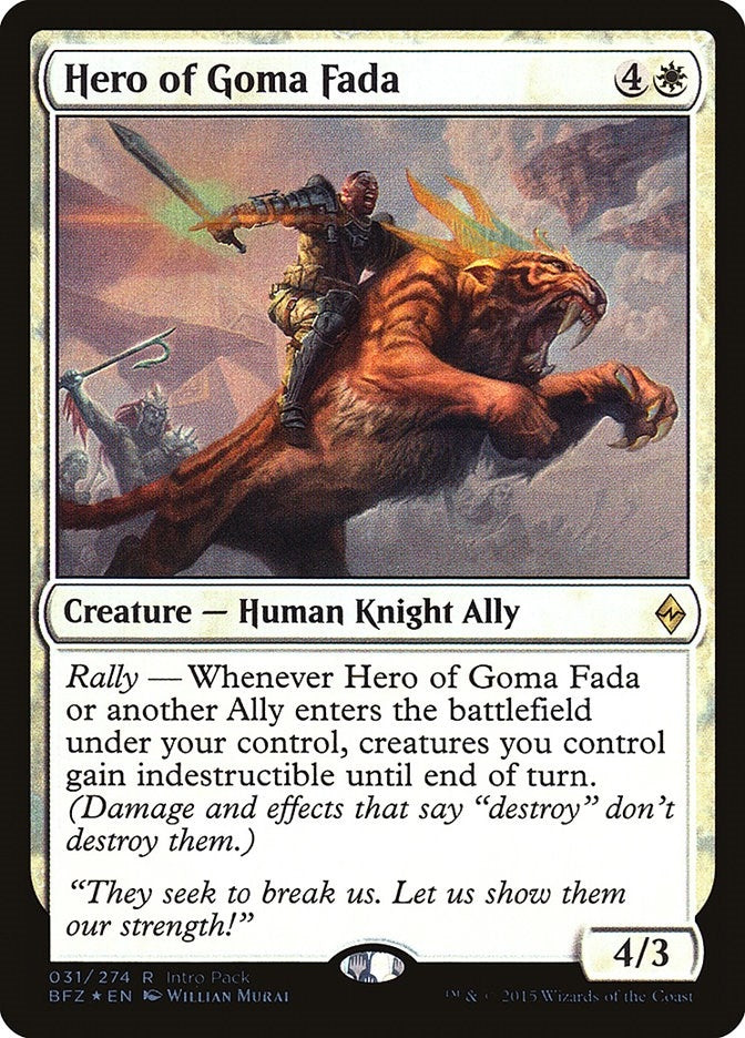 Image for Hero of Goma Fada (31) [Unique and Miscellaneous Promos] - Magic: The Gathering