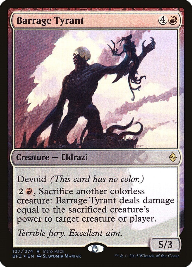 Image for Barrage Tyrant (127) [Unique and Miscellaneous Promos] - Magic: The Gathering