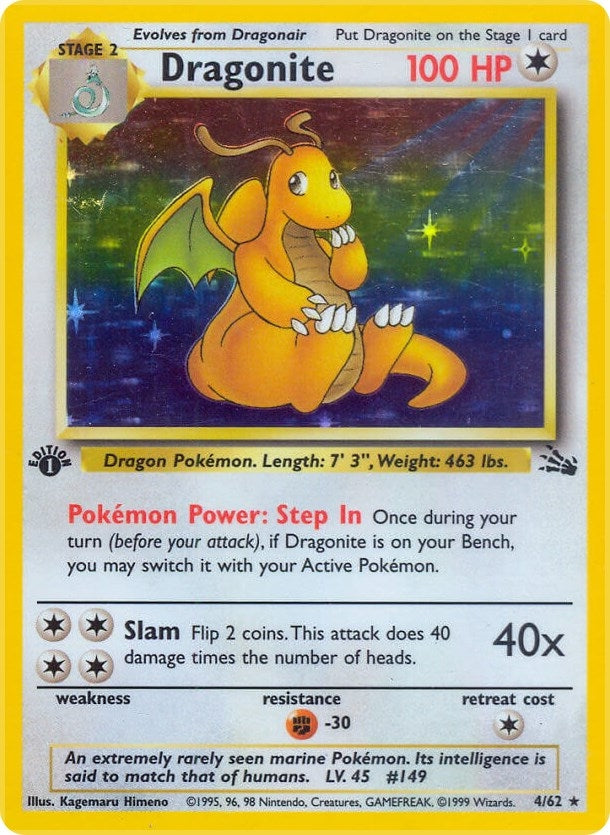 Image for Dragonite (4) (04/62) [Fossil] - Pokemon