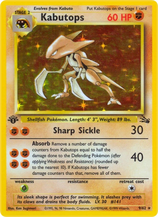 Image for Kabutops (9) (09/62) [Fossil] - Pokemon
