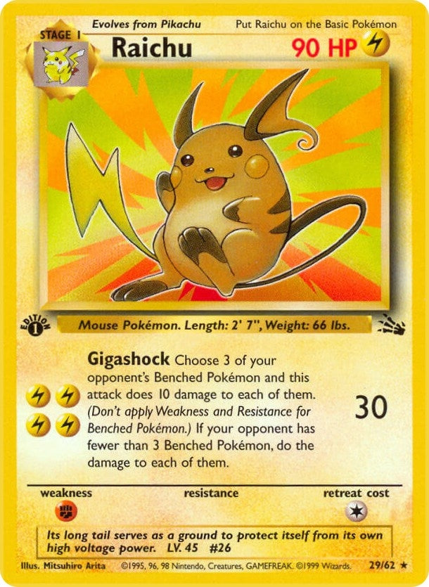 Image for Raichu (29) (29/62) [Fossil] - Pokemon