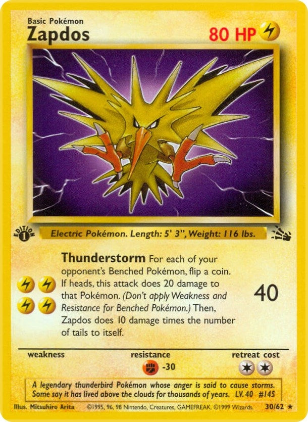 Image for Zapdos (30) (30/62) [Fossil] - Pokemon