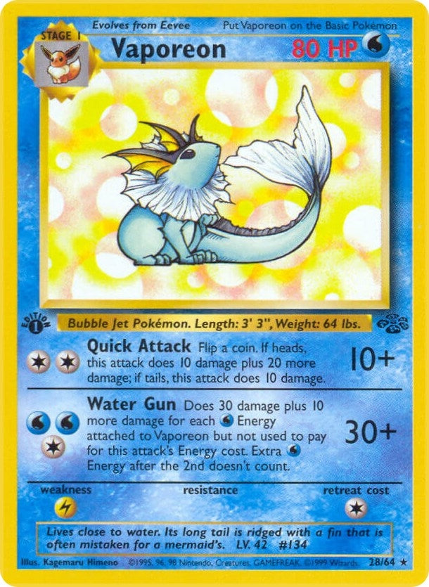 Image for Vaporeon (28) (28/64) [Jungle] - Pokemon
