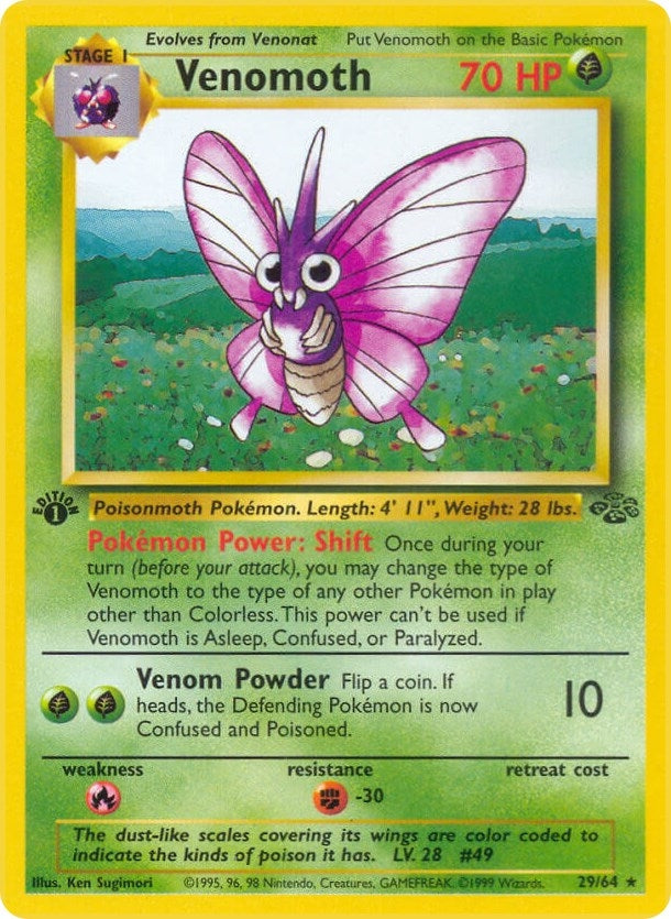 Image for Venomoth (29) (29/64) [Jungle] - Pokemon