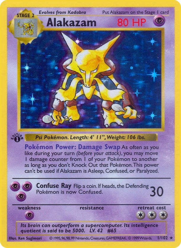 Image for Alakazam (001/102) [Base Set (Shadowless)] - Pokemon