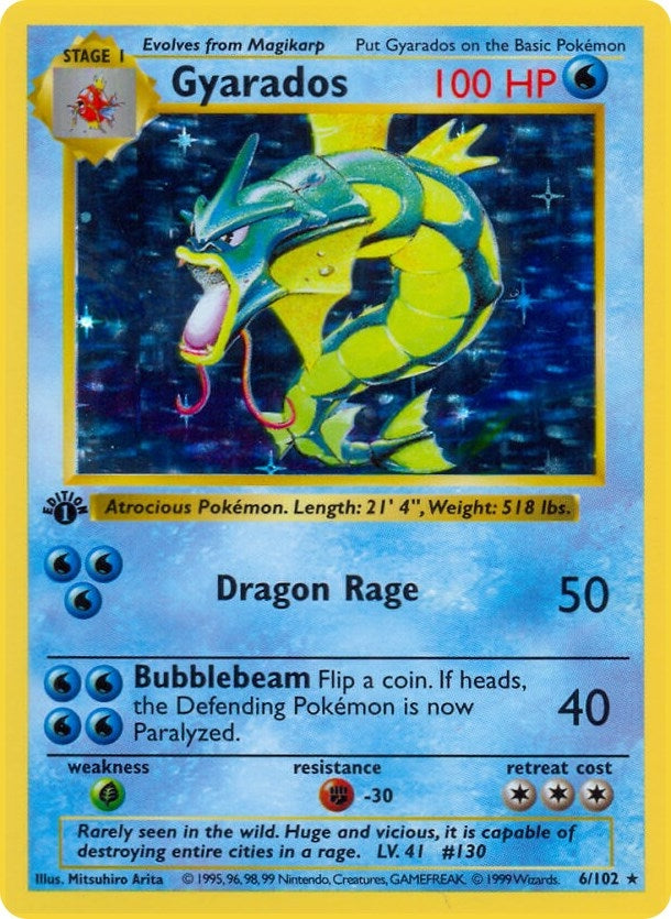 Image for Gyarados (006/102) [Base Set (Shadowless)] - Pokemon