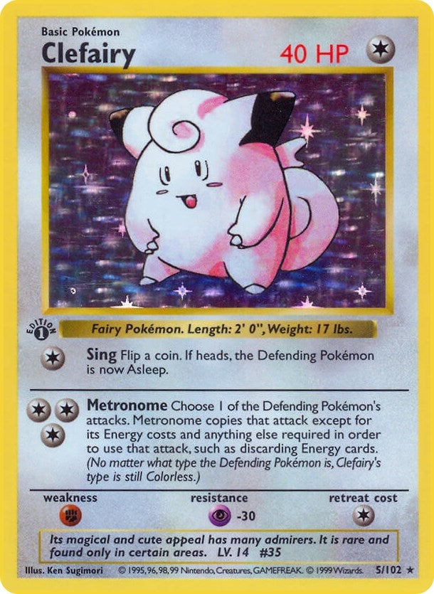 Image for Clefairy (005/102) [Base Set (Shadowless)] - Pokemon