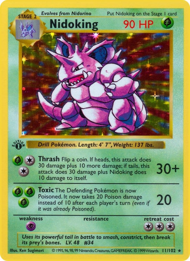 Image for Nidoking (011/102) [Base Set (Shadowless)] - Pokemon