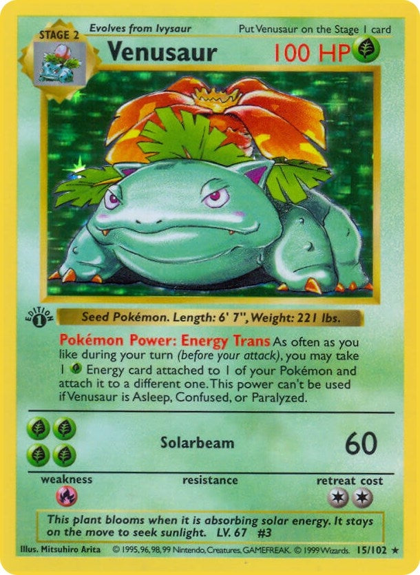 Image for Venusaur (015/102) [Base Set (Shadowless)] - Pokemon