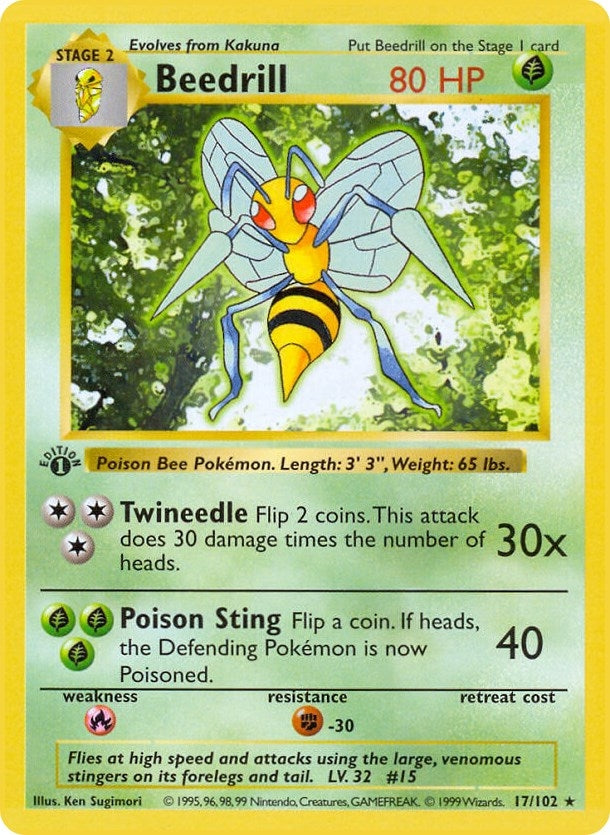 Image for Beedrill (017/102) [Base Set (Shadowless)] - Pokemon