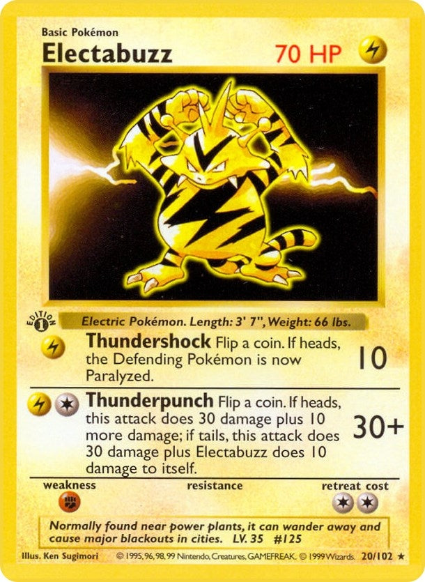 Image for Electabuzz (020/102) [Base Set (Shadowless)] - Pokemon