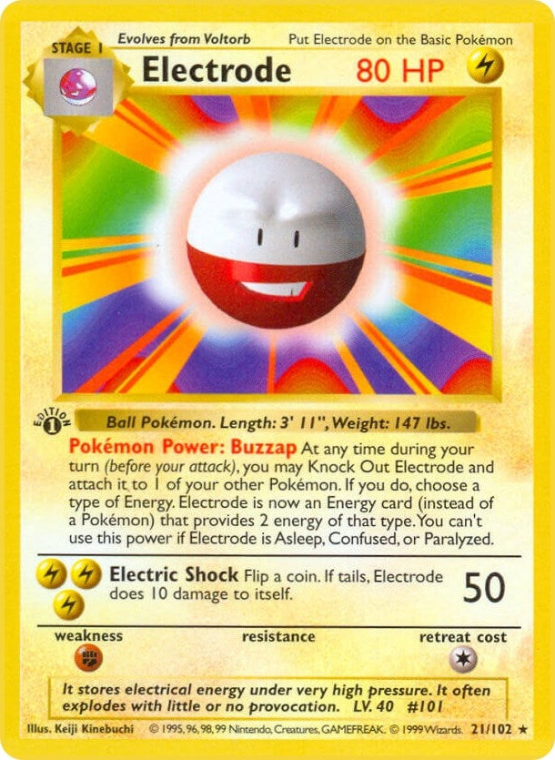Image for Electrode (021/102) [Base Set (Shadowless)] - Pokemon