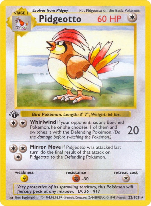 Pidgeotto (022/102) [Base Set (Shadowless)]