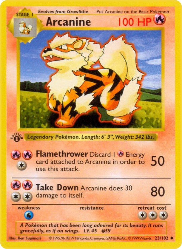 Image for Arcanine (023/102) [Base Set (Shadowless)] - Pokemon