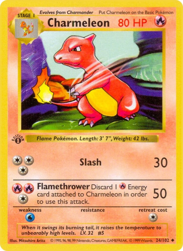 Image for Charmeleon (024/102) [Base Set (Shadowless)] - Pokemon