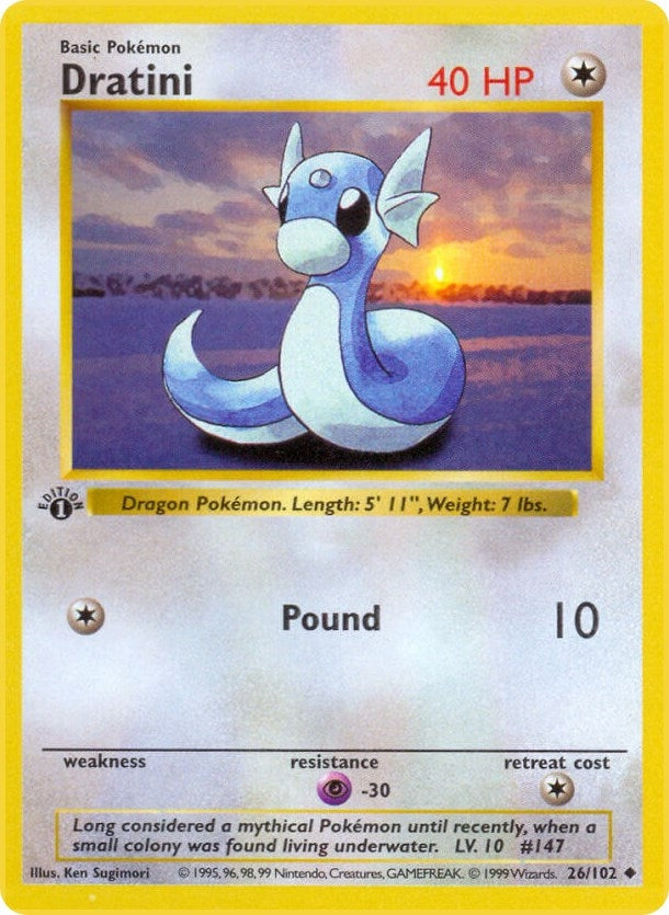 Image for Dratini (026/102) [Base Set (Shadowless)] - Pokemon
