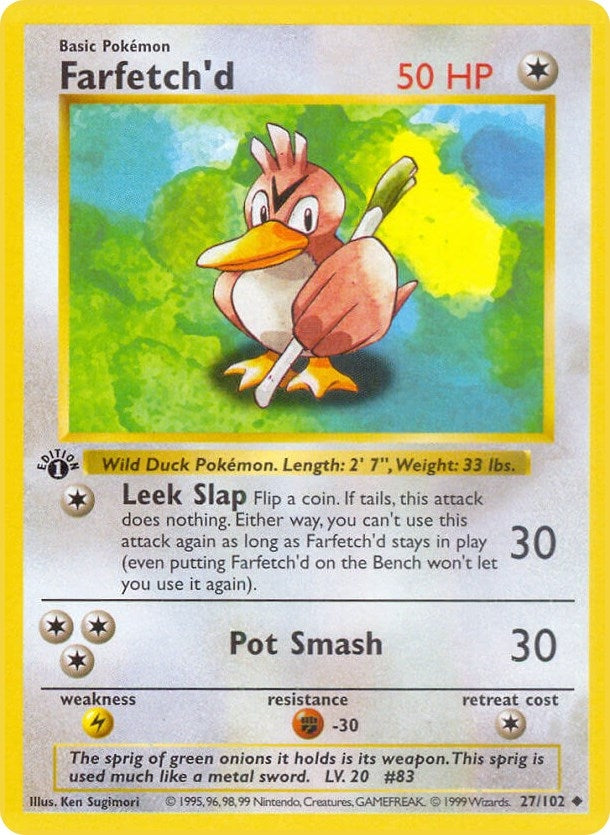 Image for Farfetch'd (027/102) [Base Set (Shadowless)] - Pokemon