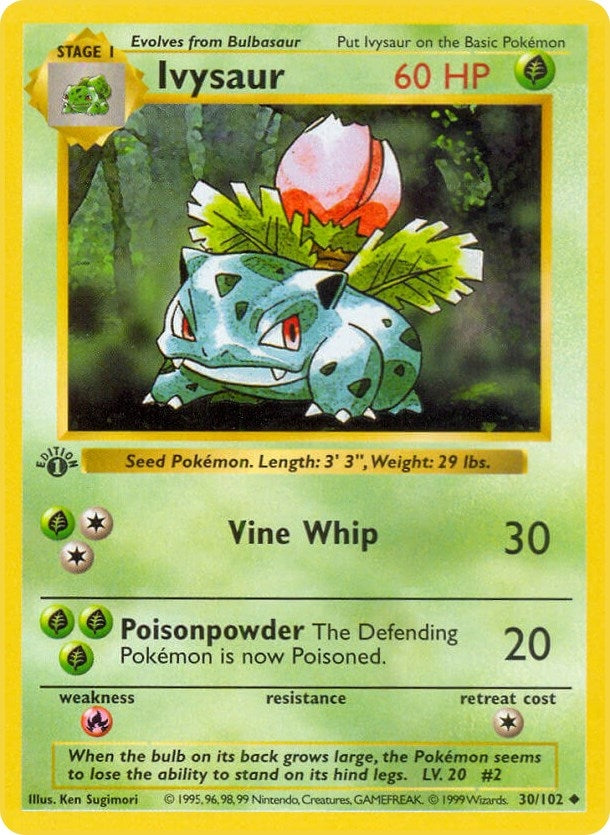 Image for Ivysaur (030/102) [Base Set (Shadowless)] - Pokemon