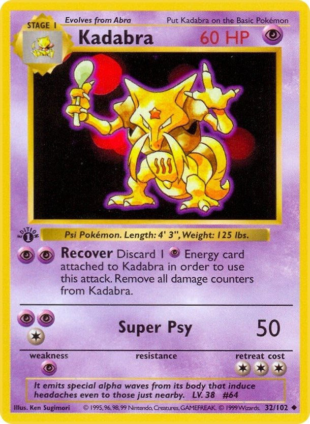 Image for Kadabra (032/102) [Base Set (Shadowless)] - Pokemon