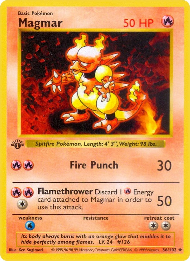 Image for Magmar (036/102) [Base Set (Shadowless)] - Pokemon