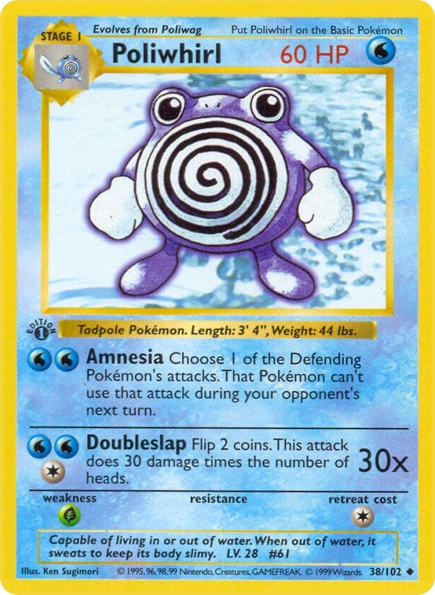 Image for Poliwhirl (038/102) [Base Set (Shadowless)] - Pokemon