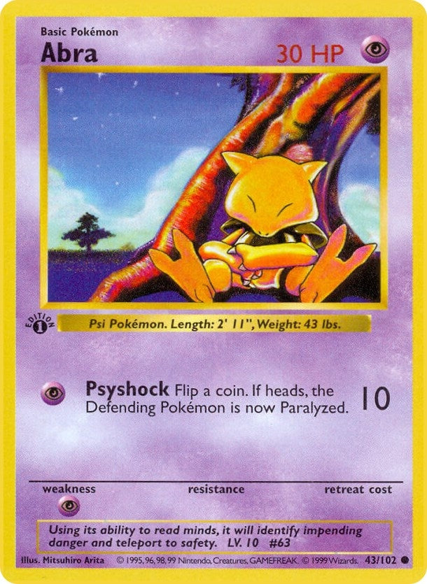 Image for Abra (043/102) [Base Set (Shadowless)] - Pokemon