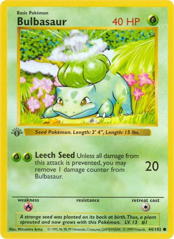 Image for Bulbasaur (044/102) [Base Set (Shadowless)] - Pokemon