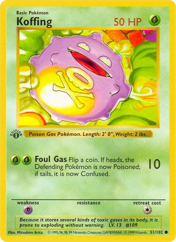 Image for Koffing (051/102) [Base Set (Shadowless)] - Pokemon