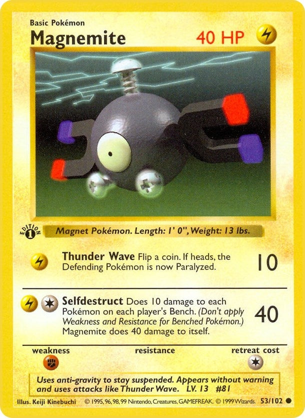 Image for Magnemite (053/102) [Base Set (Shadowless)] - Pokemon