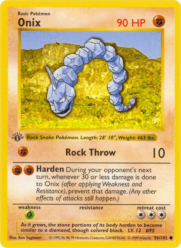 Image for Onix (056/102) [Base Set (Shadowless)] - Pokemon