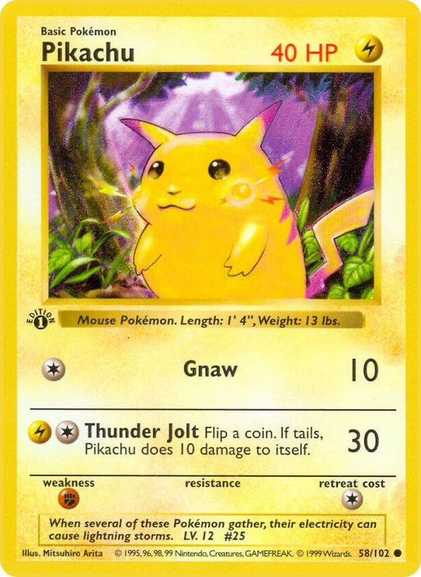 Image for Pikachu (058/102) [Base Set (Shadowless)] - Pokemon