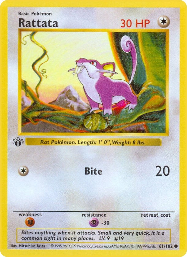 Image for Rattata (061/102) [Base Set (Shadowless)] - Pokemon
