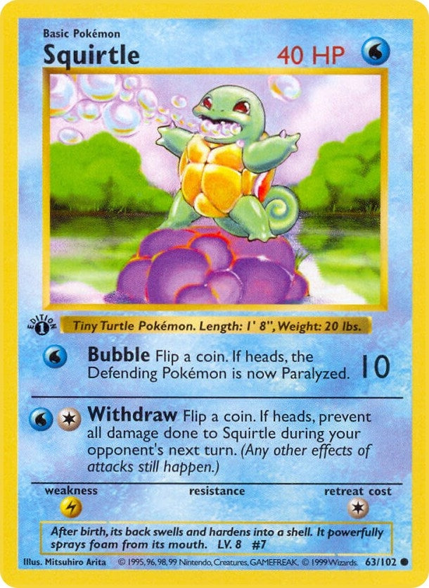 Image for Squirtle (063/102) [Base Set (Shadowless)] - Pokemon
