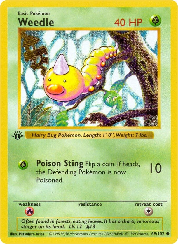 Image for Weedle (069/102) [Base Set (Shadowless)] - Pokemon