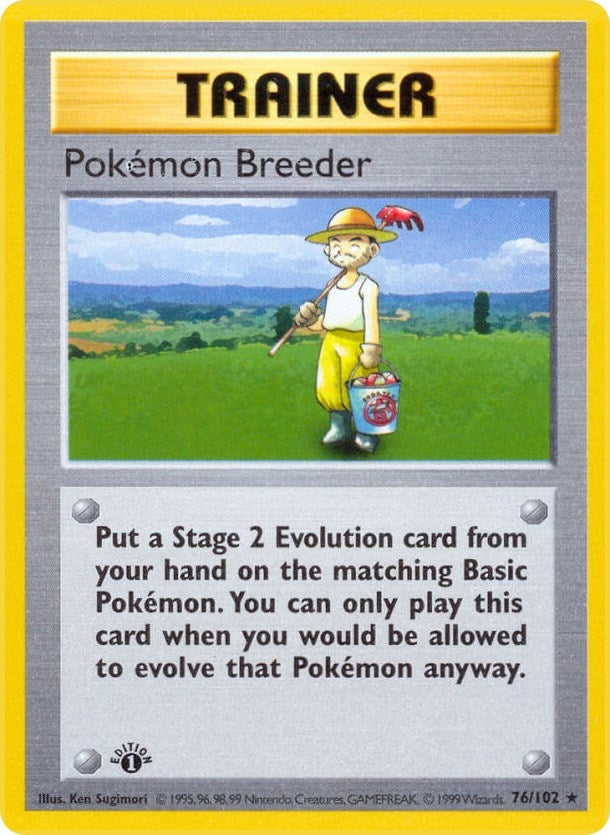 Image for Pokemon Breeder (076/102) [Base Set (Shadowless)] - Pokemon