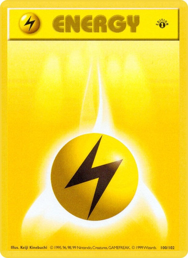 Image for Lightning Energy (100/102) [Base Set (Shadowless)] - Pokemon