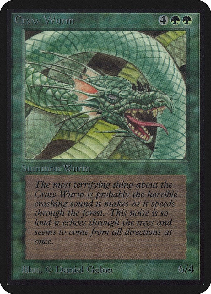 Image for Craw Wurm [Alpha Edition] - Magic: The Gathering