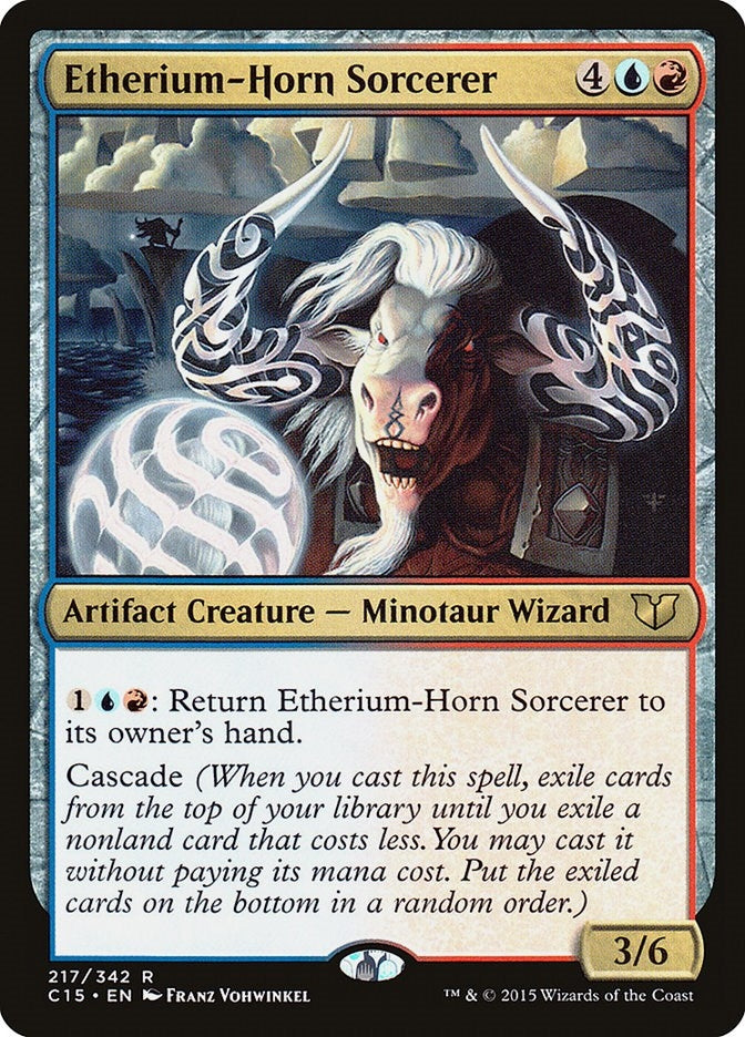Image for Etherium-Horn Sorcerer (217) [Commander 2015] - Magic: The Gathering