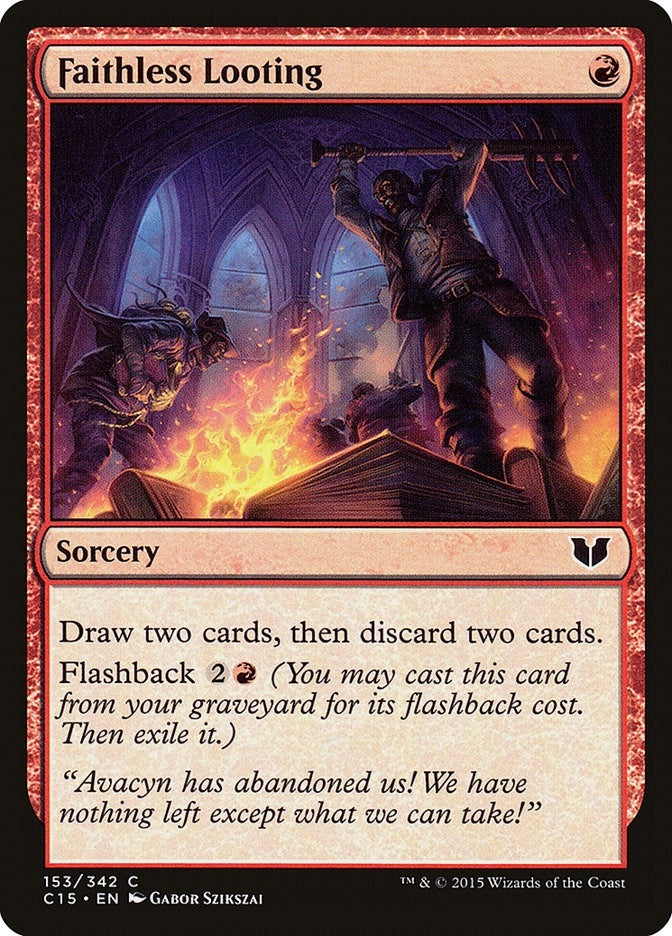 Image for Faithless Looting (153) [Commander 2015] - Magic: The Gathering