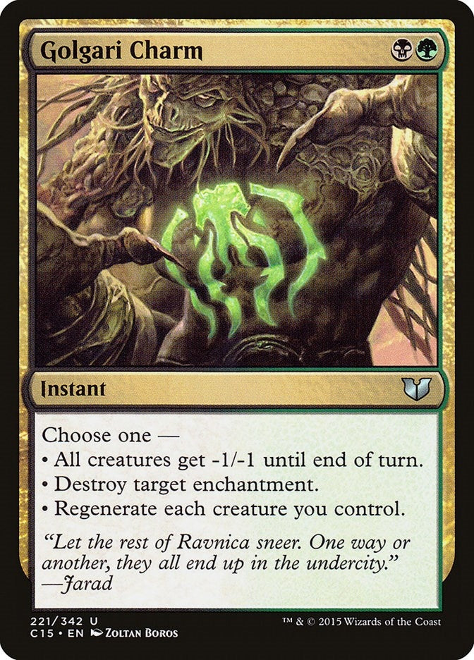 Image for Golgari Charm (221) [Commander 2015] - Magic: The Gathering