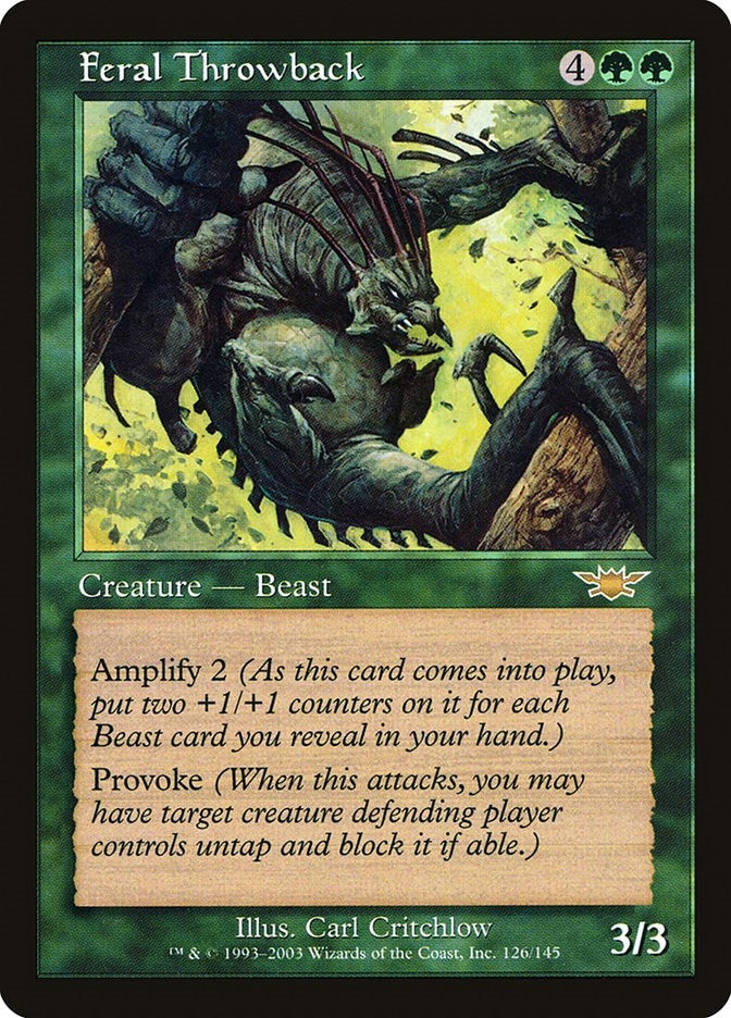 Image for Feral Throwback (126) [Legions] - Magic: The Gathering
