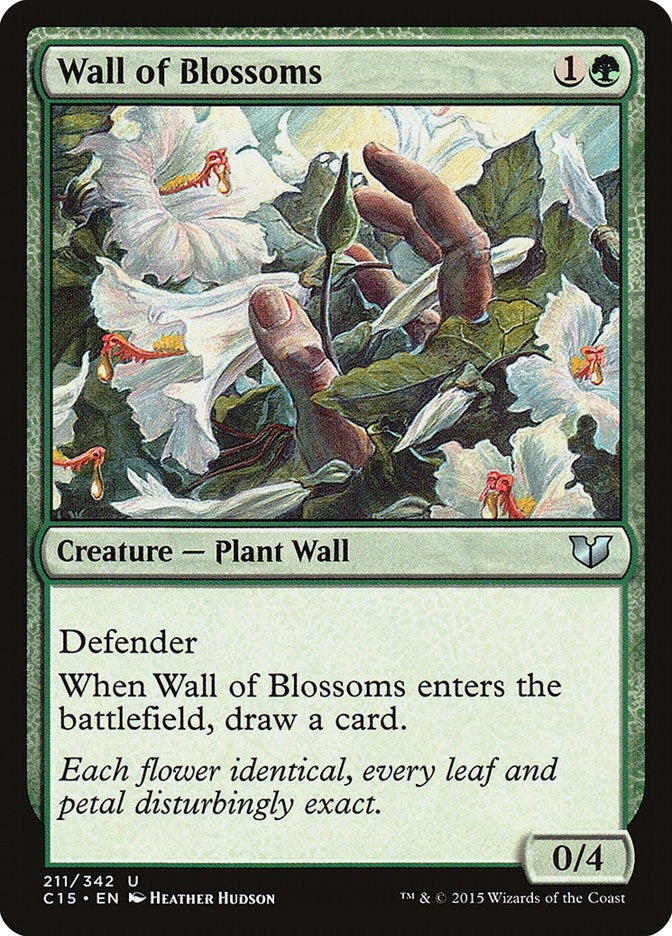 Image for Wall of Blossoms (211) [Commander 2015] - Magic: The Gathering
