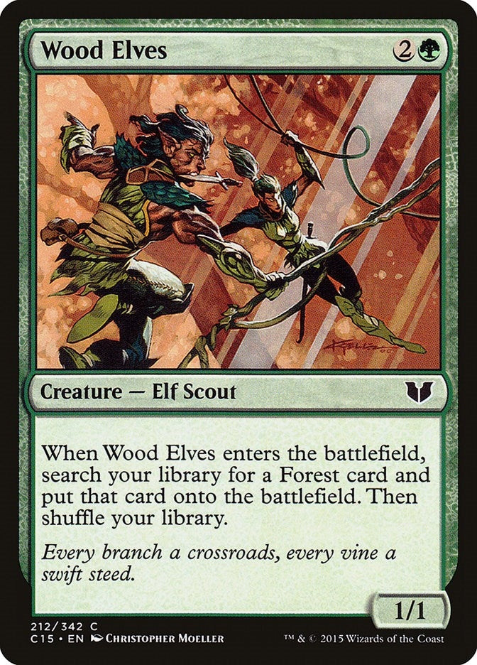 Image for Wood Elves (212) [Commander 2015] - Magic: The Gathering