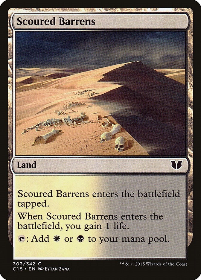Image for Scoured Barrens (303) [Commander 2015] - Magic: The Gathering