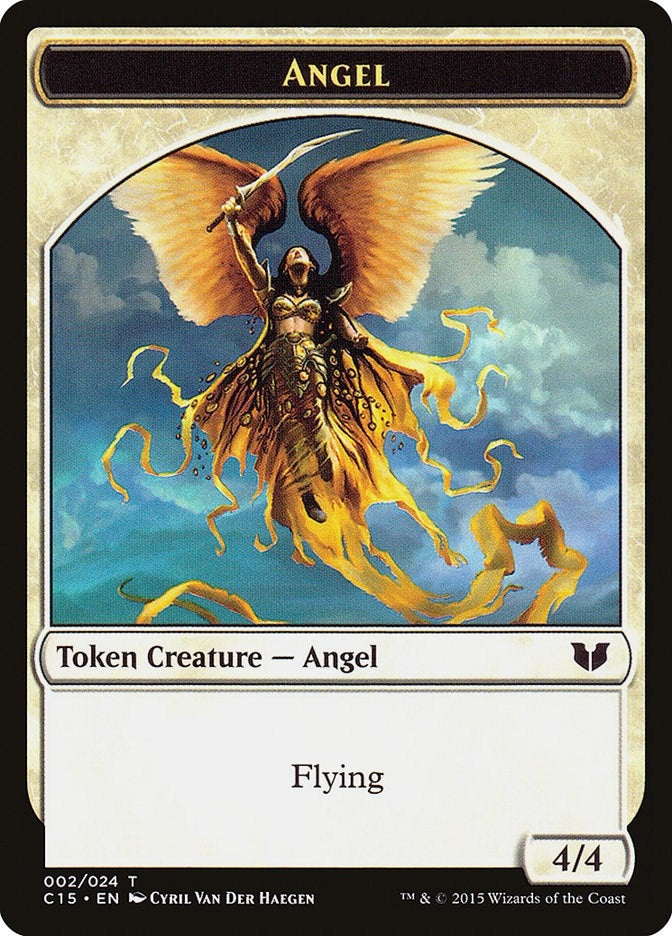 Image for Angel // Knight (Vigilance) Double-Sided Token (2 // 5) [Commander 2015] - Magic: The Gathering