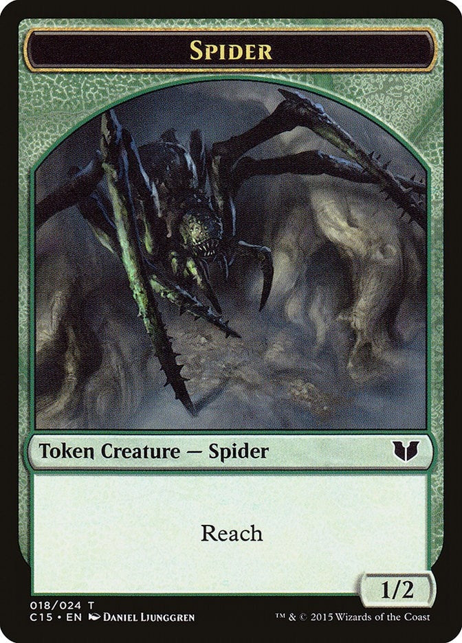 Image for Spider // Dragon Double-Sided Token (18 // 9) [Commander 2015] - Magic: The Gathering