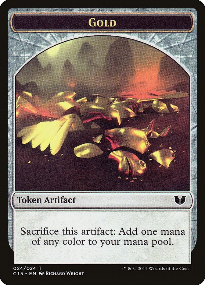 Image for Gold // Knight (Vigilance) Double-Sided Token (24 // 5) [Commander 2015] - Magic: The Gathering